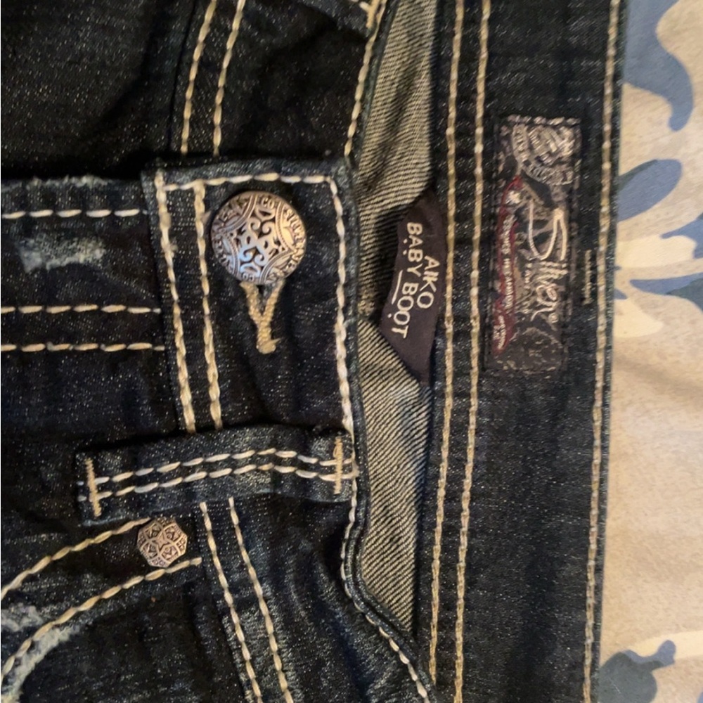 Silver Jeans Bootcut Blue Denim with Classic Stitching